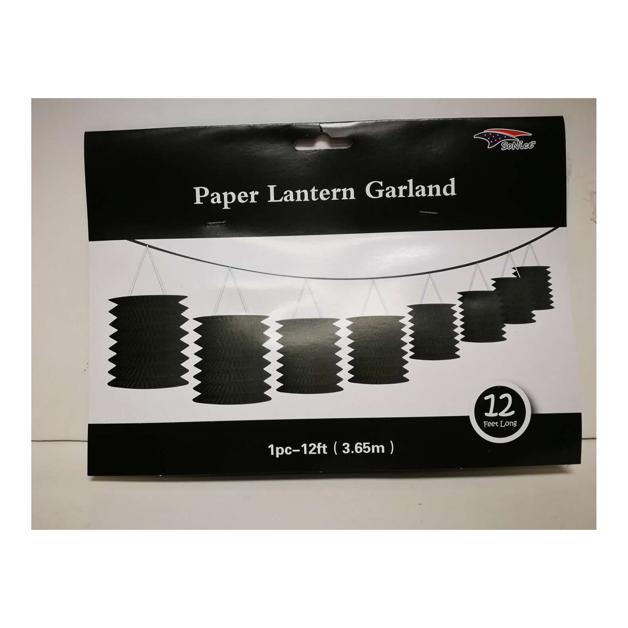 (c) Lantern Garland Black
